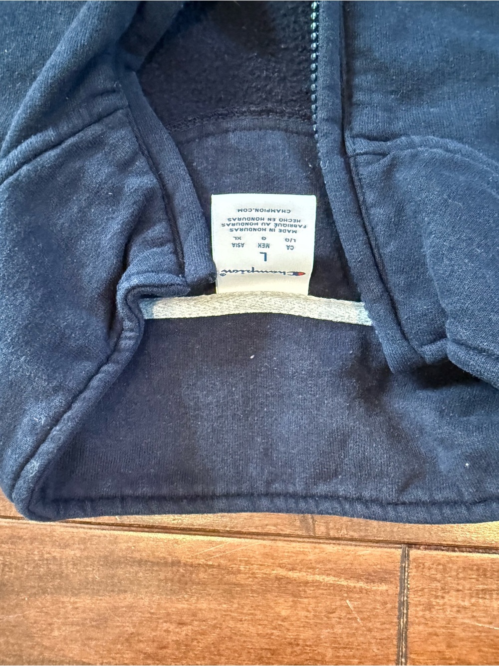 Champion Navy Quarter-Zip Pullover with Orange Auburn Logo - Picture 3 of 3